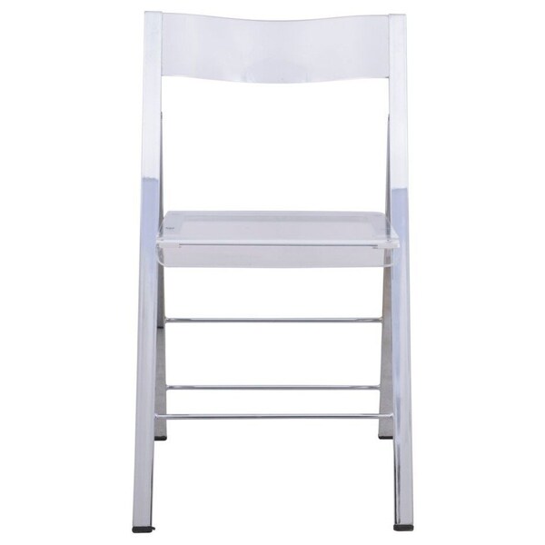 Leisuremod Menno Modern Acrylic Folding Chair, Clear, 4PK - MF15CL4