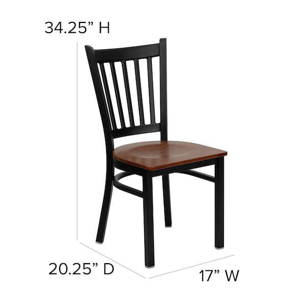 Flash Furniture Hercules Restaurant Chair, 17 in W 20-1/4" L 34-1/4" H - XU-DG-6Q2B-VRT-CHYW-GG