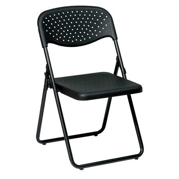 Office Star Folding Chair, Black, PK4 - FC8000NP-3
