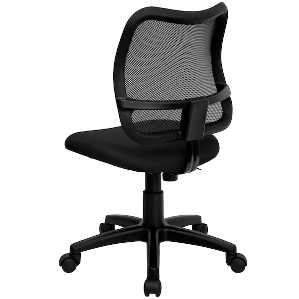 Flash Furniture Fabric Task Chair, 21 1/2-, No Arm, Back, Seat, Frame: Black - WL-A277-BK-GG