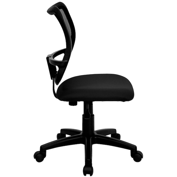 Flash Furniture Fabric Task Chair, 21 1/2-, No Arm, Back, Seat, Frame: Black - WL-A277-BK-GG