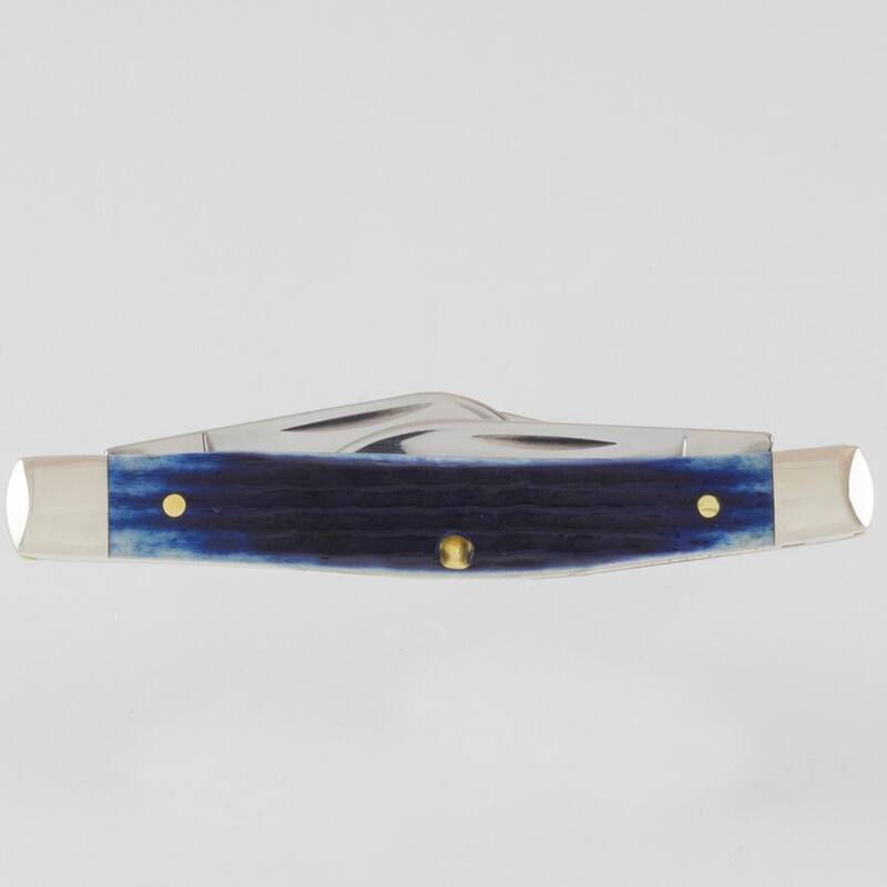 W.R. Case and Sons Cutlery Co. Blue Bone Medium Stockman Pocket Knife - FI02806