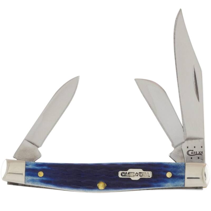 W.R. Case and Sons Cutlery Co. Blue Bone Medium Stockman Pocket Knife - FI02806
