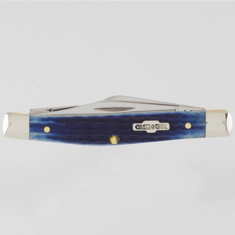 W.R. Case and Sons Cutlery Co. Blue Bone Medium Stockman Pocket Knife - FI02806