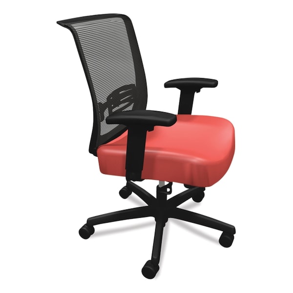 Hon Convergence Mid-Back Task Chair with Swivel-Tilt Control, Red/Black - HONCMZ1ACU67