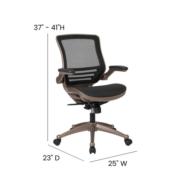 Flash Furniture Exec Mesh Chair, Mid-Back, Black - BL-8801X-GG