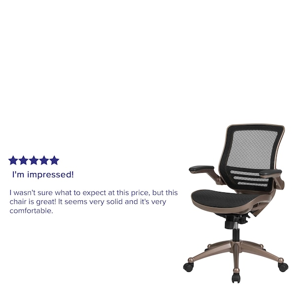 Flash Furniture Exec Mesh Chair, Mid-Back, Black - BL-8801X-GG