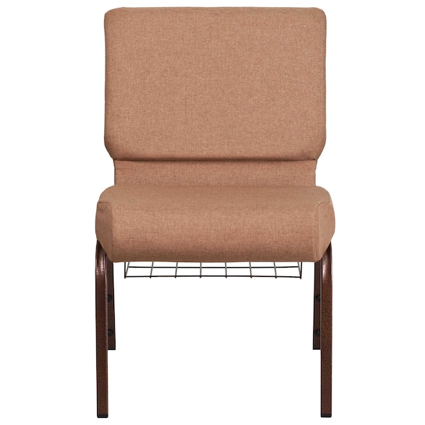 Flash Furniture Hercules Church Chair, 21-1/4 in W 25" L 33" H, Fabric Seat - FD-CH0221-4-CV-BN-BAS-GG