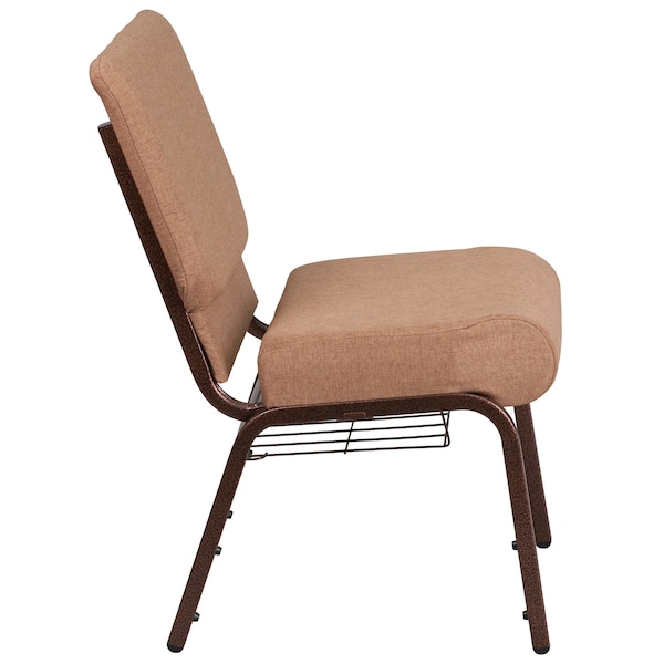 Flash Furniture Hercules Church Chair, 21-1/4 in W 25" L 33" H, Fabric Seat - FD-CH0221-4-CV-BN-BAS-GG