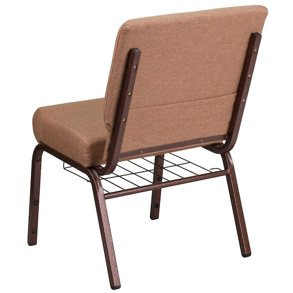 Flash Furniture Hercules Church Chair, 21-1/4 in W 25" L 33" H, Fabric Seat - FD-CH0221-4-CV-BN-BAS-GG