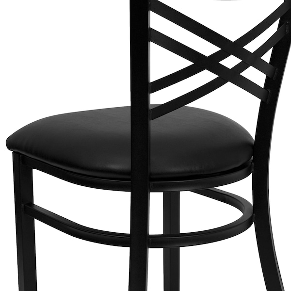 Flash Furniture Hercules Restaurant Chair, Black Back, 16-1/2 in W 17" L 32-1/4" H - XU-6FOBXBK-BLKV-GG