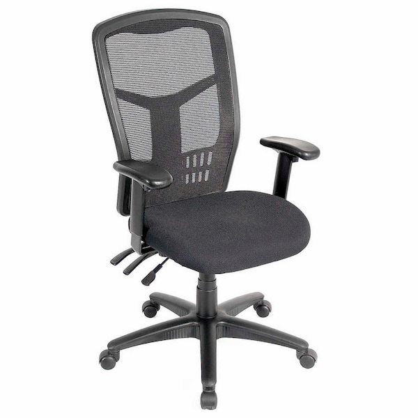 Global Industrial Multifunction Office Chair, Mesh Back, Fabric Upholstered Seat - 248623