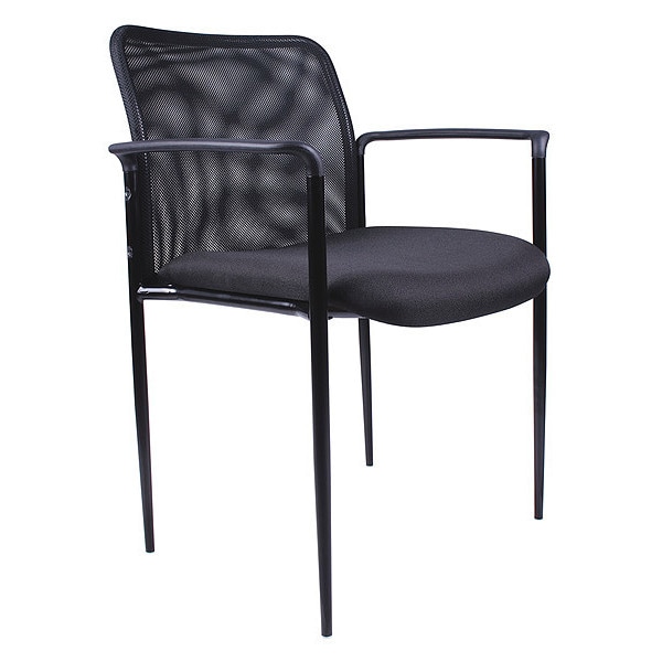 Boss Guest Chair, 24 in W 24" L 33" H, Fixed, Mesh Seat - B6909-BK