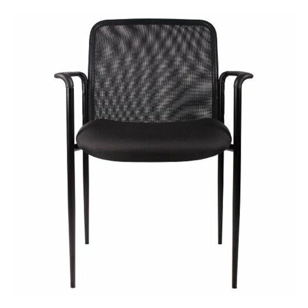 Boss Guest Chair, 24 in W 24" L 33" H, Fixed, Mesh Seat - B6909-BK