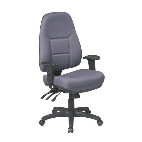 Office Star Desk Chair Desk Chair, Adjustable Arms, 21-1/2" Height, Fabric - 2907-226