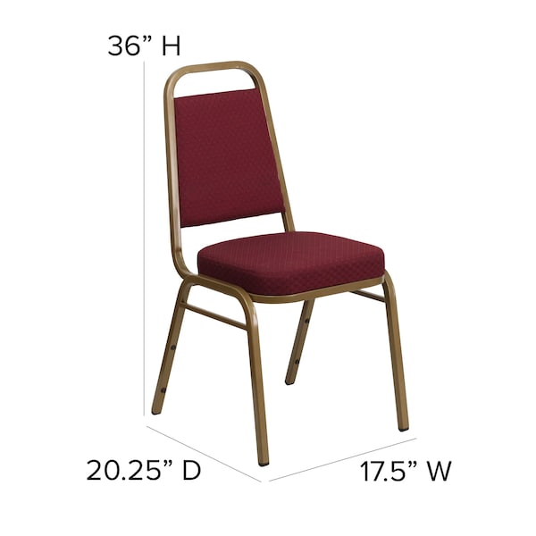 Flash Furniture Hercules Banquet Chair, 17-1/2 in W 20-1/4" L 36" H, Fixed, Fabric Seat - FD-BHF-1-ALLGOLD-0847-BY-GG