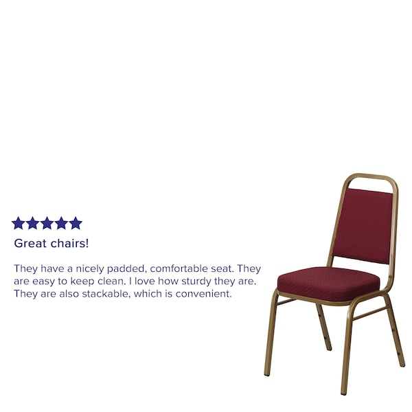 Flash Furniture Hercules Banquet Chair, 17-1/2 in W 20-1/4" L 36" H, Fixed, Fabric Seat - FD-BHF-1-ALLGOLD-0847-BY-GG