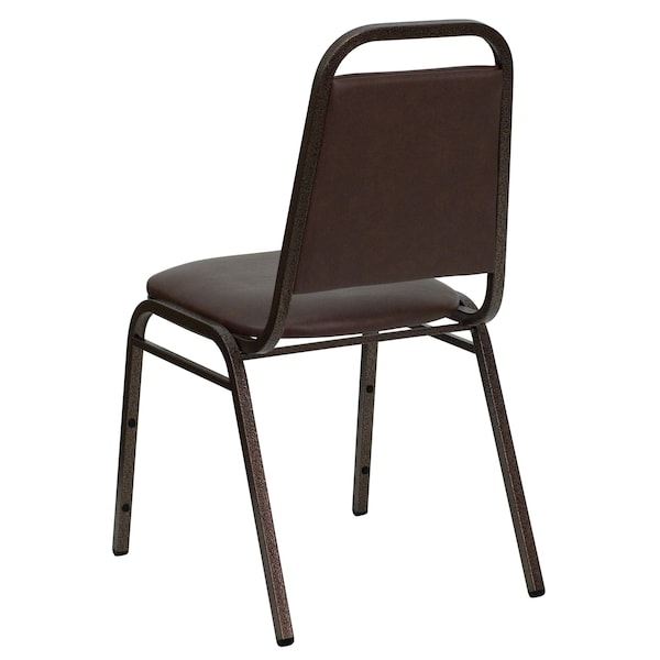 Flash Furniture Hercules Banquet Chair, Brown Back, 17-1/2 in W 20-1/4" L 34" H, Vinyl Seat - FD-BHF-2-BN-GG