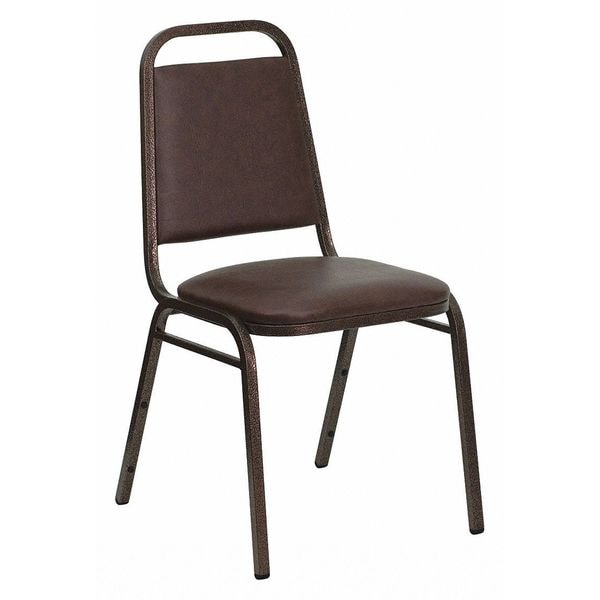 Flash Furniture Hercules Banquet Chair, Brown Back, 17-1/2 in W 20-1/4" L 34" H, Vinyl Seat - FD-BHF-2-BN-GG