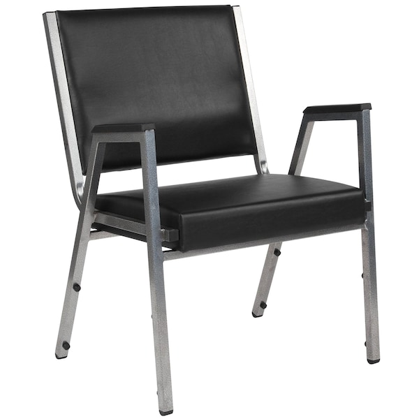 Flash Furniture Contemporary Chair Hercules Bariatric Armchair, Blk Vinyl, Fixed Arms, 18" Height, Vinyl - XU-DG-60443-670-1-BK-VY-GG