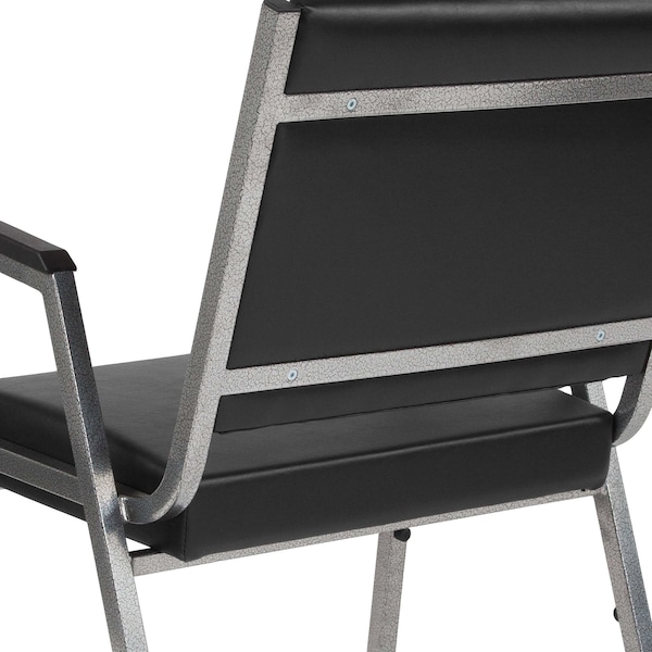 Flash Furniture Contemporary Chair Hercules Bariatric Armchair, Blk Vinyl, Fixed Arms, 18" Height, Vinyl - XU-DG-60443-670-1-BK-VY-GG