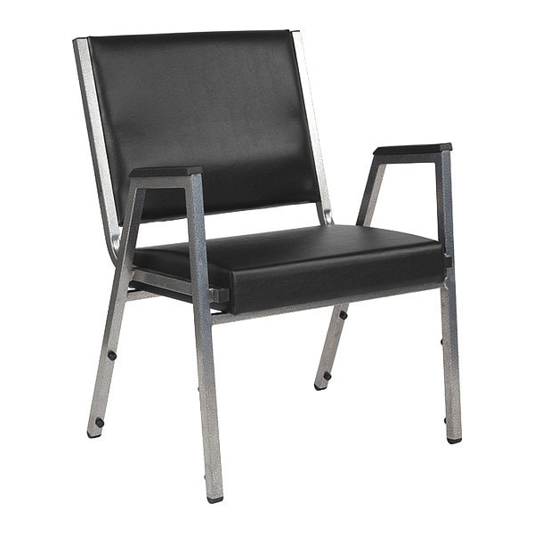 Flash Furniture Contemporary Chair Hercules Bariatric Armchair, Blk Vinyl, Fixed Arms, 18" Height, Vinyl - XU-DG-60443-670-1-BK-VY-GG