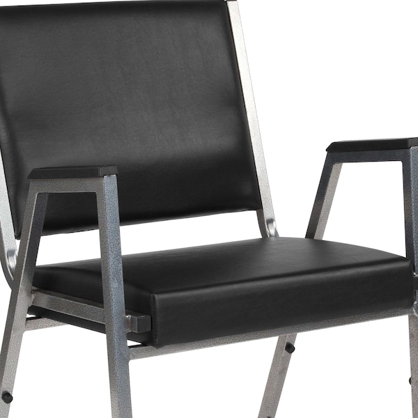 Flash Furniture Contemporary Chair Hercules Bariatric Armchair, Blk Vinyl, Fixed Arms, 18" Height, Vinyl - XU-DG-60443-670-1-BK-VY-GG