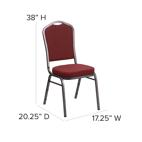 Flash Furniture Hercules Banquet Chair, 17-1/4 in W 20-1/4" L 38" H, Fabric Seat - NG-C01-HTS-2201-SV-GG