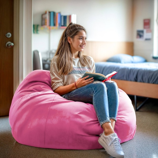 Flash Furniture Bean Bag Chair, 42 in W 42" L 19" H - DG-BEAN-LARGE-SOLID-PK-GG