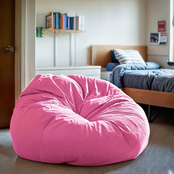 Flash Furniture Bean Bag Chair, 42 in W 42" L 19" H - DG-BEAN-LARGE-SOLID-PK-GG