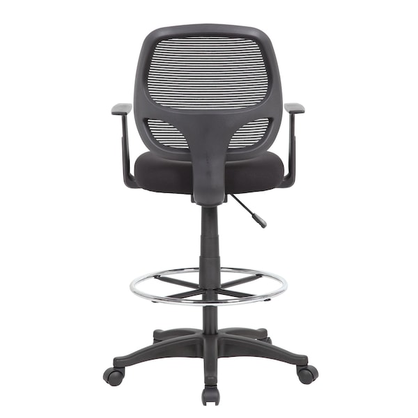 Boss Office Products Commercial Grade Mesh Drafting Chair - with Arms - B16606