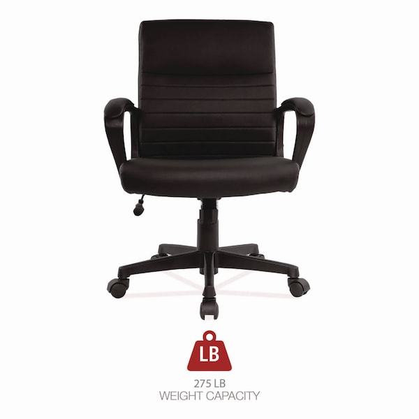 Alera Breich Series Manager Chair, Supports Up to 275 lbs, 16.73" to 20.39" Seat Height, Black - ALEBC42B19