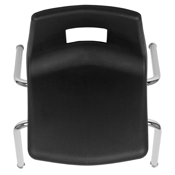 Flash Furniture Advantage Black Student Stack School Chair, 16" - ADV-SSC-16BLK