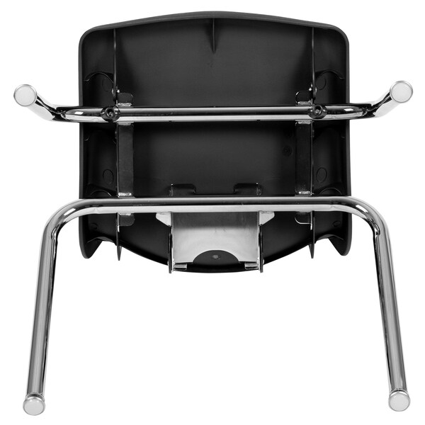 Flash Furniture Advantage Black Student Stack School Chair, 16" - ADV-SSC-16BLK