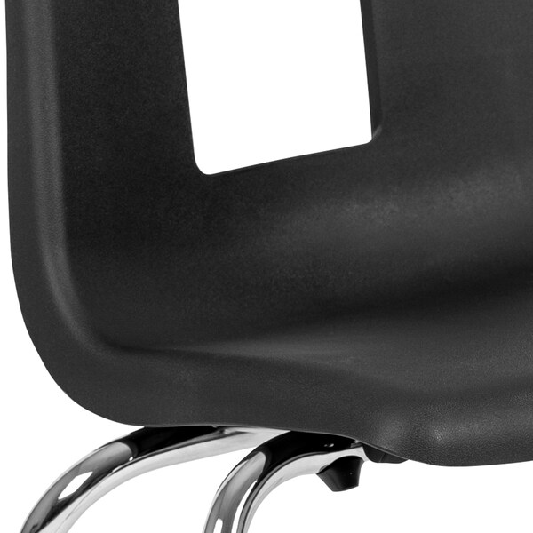 Flash Furniture Advantage Black Student Stack School Chair, 16" - ADV-SSC-16BLK