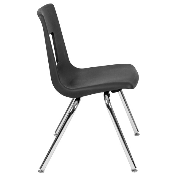 Flash Furniture Advantage Black Student Stack School Chair, 16" - ADV-SSC-16BLK