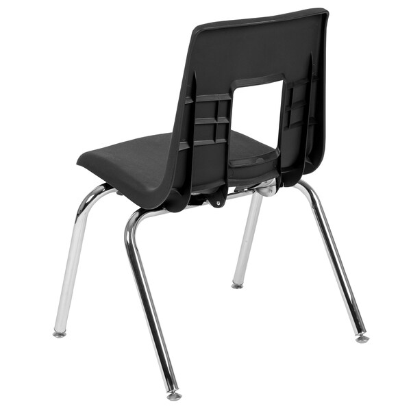 Flash Furniture Advantage Black Student Stack School Chair, 16" - ADV-SSC-16BLK