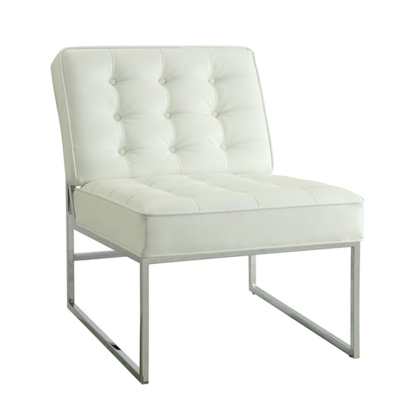 Ave 6 Collection: Anthony Chair, White Back, 26 in W 33" L 32-1/2" H, No Arms, Leather Seat - ATH51-W32