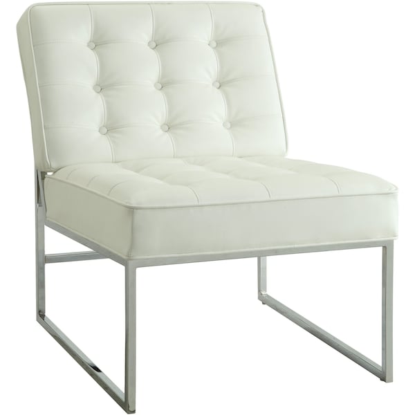 Ave 6 Collection: Anthony Chair, White Back, 26 in W 33" L 32-1/2" H, No Arms, Leather Seat - ATH51-W32