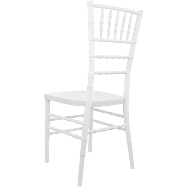 Flash Furniture Advantage White Resin Chiavari Chair - RSCHI-W