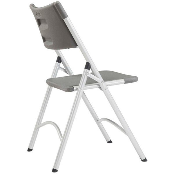 Global Industrial Resin Seat Folding Chair, Gray - 695540GY