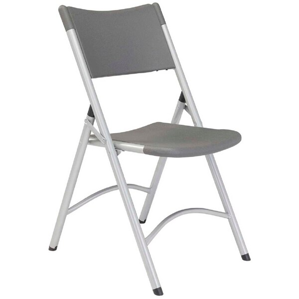 Global Industrial Resin Seat Folding Chair, Gray - 695540GY
