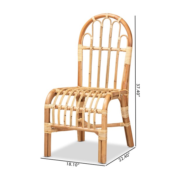 Baxton Studio Athena Modern and Contemporary Natural Finished Rattan Chair - 185-11873-ZORO