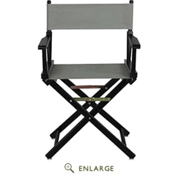 Casual Home Casual Home 200-02-021-18 18 in. Directors Chair Black Frame with Gray Canvas - 200-02/021-18