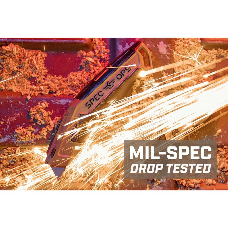 SPEC OPS Utility Knives with Retractable Blade, Includes 5 Extra Blades in Handle Storage - SPEC-K1-UR
