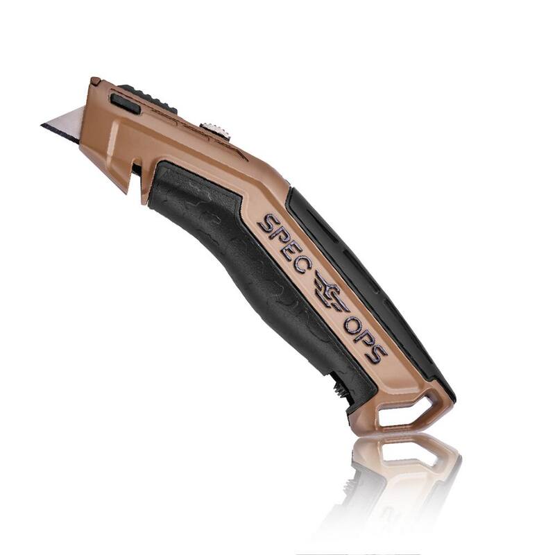 SPEC OPS Utility Knives with Retractable Blade, Includes 5 Extra Blades in Handle Storage - SPEC-K1-UR