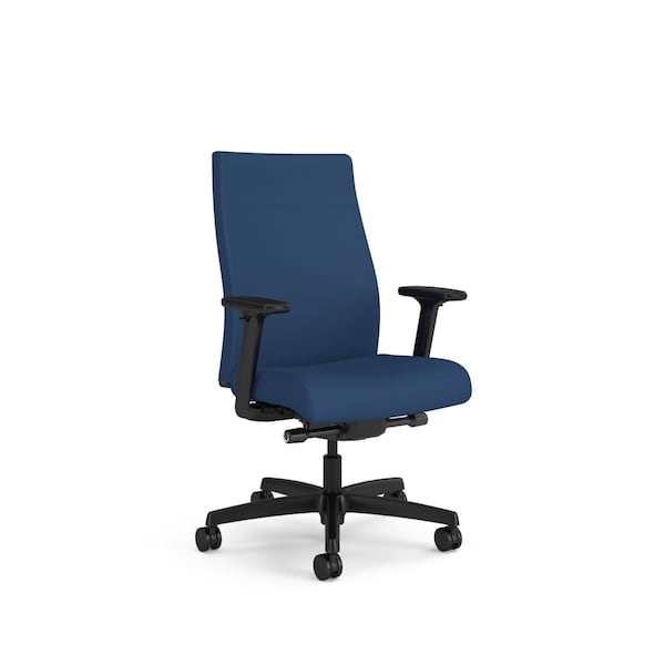 Hon Ignition 2.0 Upholstered Mid-Back Task Chair, Up to 300 lbs, 17 to 21.5 Seat Height - HONI2U2ASX04NTK