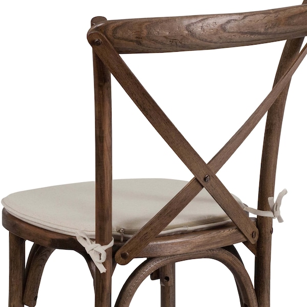 Flash Furniture HERCULES Series Early American Cross Back Chair with Cushion - 2-XU-X-EA-NTC-GG