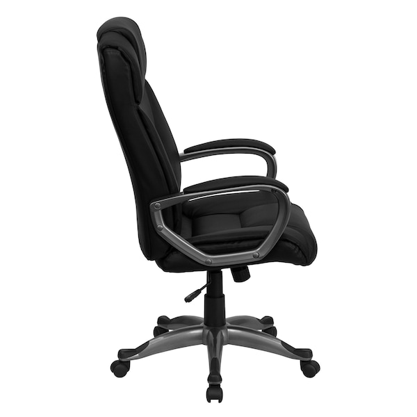 Flash Furniture Contemporary Chair Fixed Arms, 18-3/4" to 22-3/4" Height, Metal, Black - BT-9177-BK-GG