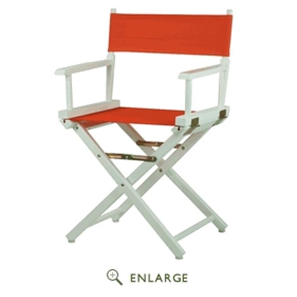 Betterbeds 200-01-021-19 18 in. Directors Chair White Frame with Orange Canvas - BE4269189